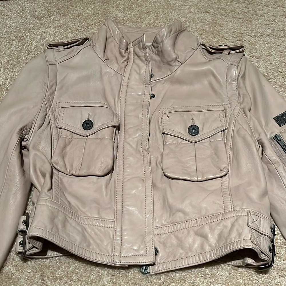 DKNY leather jacket.